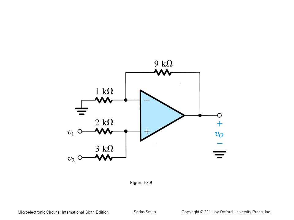 Figure E2.9 Microelectronic Circuits, International Sixth Edition.