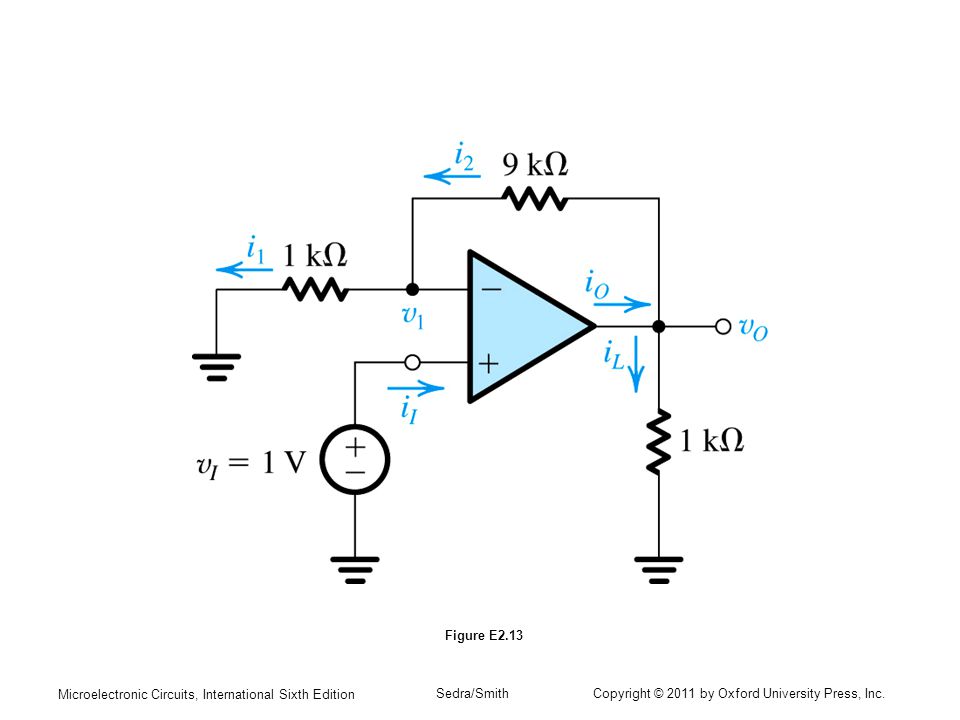 Figure E2.13 Microelectronic Circuits, International Sixth Edition.