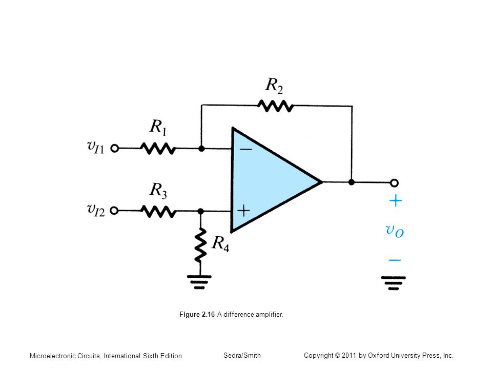 Figure 2.16 A difference amplifier.