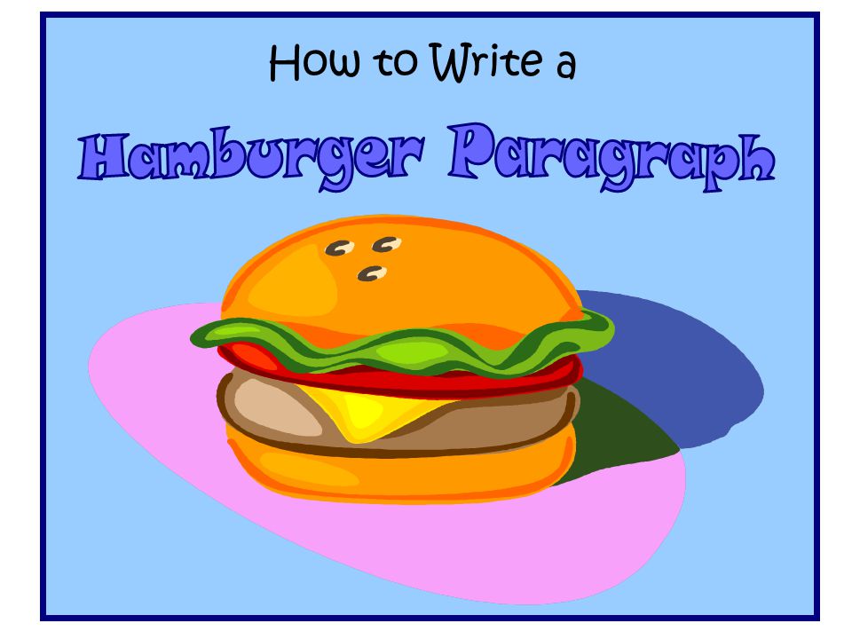 Hamburger Paragraph How to Write a
