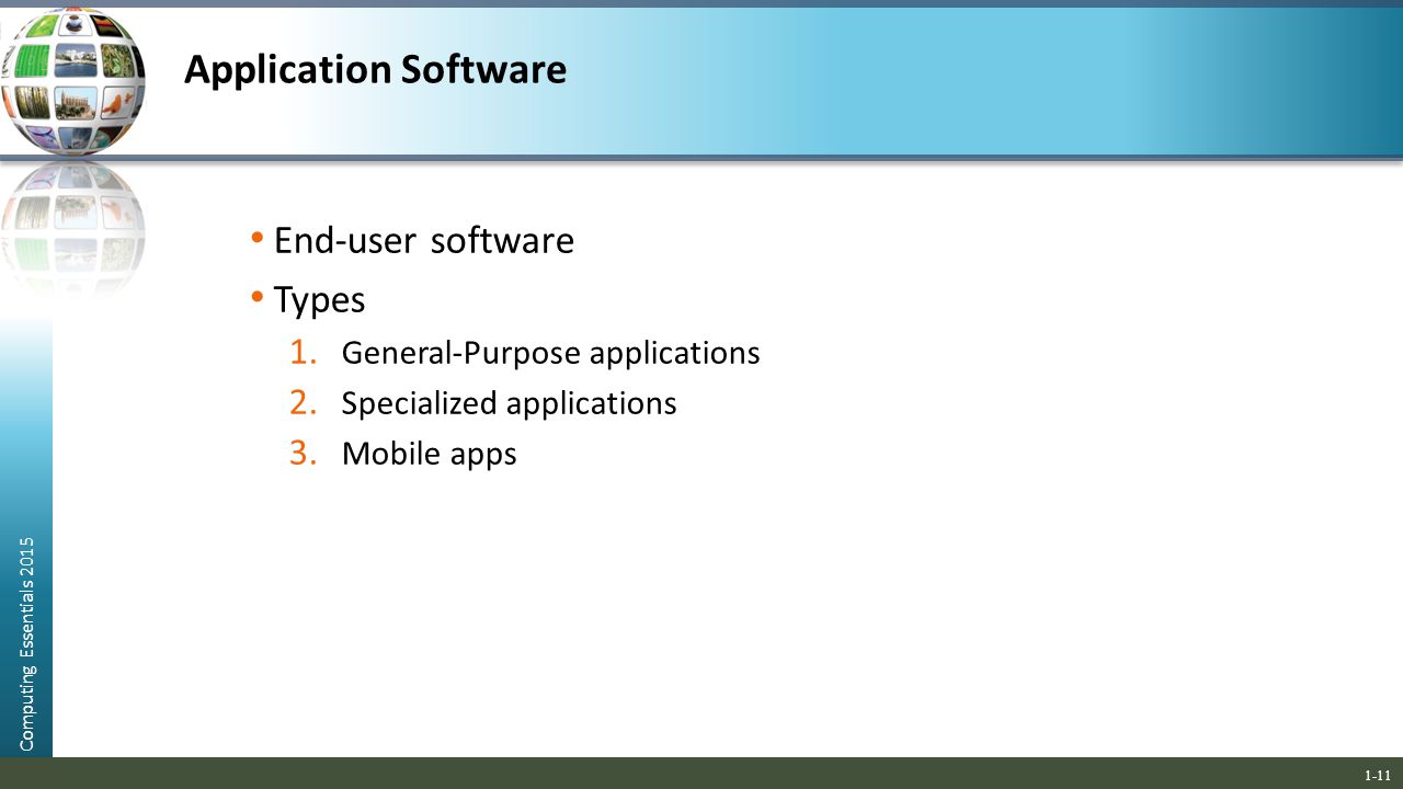 Application Software End-user software Types