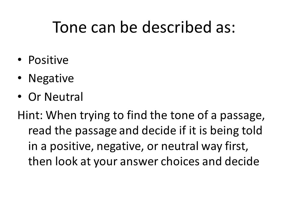 Tone can be described as: