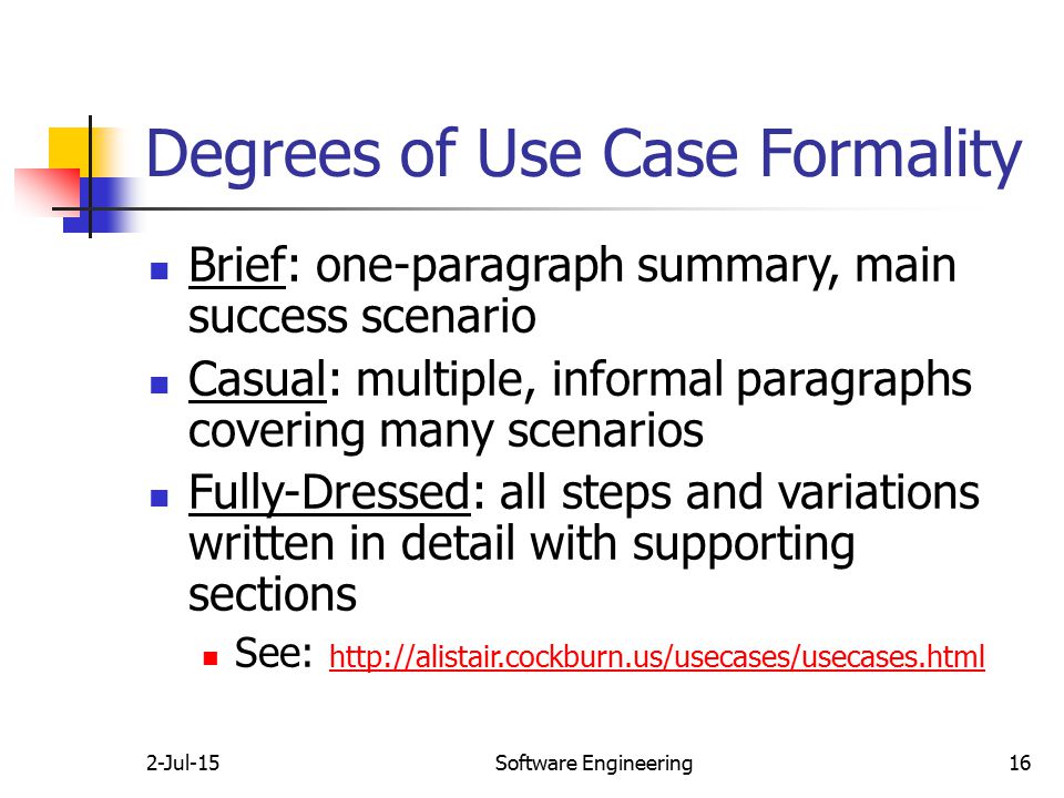 Use Case Analysis 17-Apr-17 Software Engineering. - ppt video ...