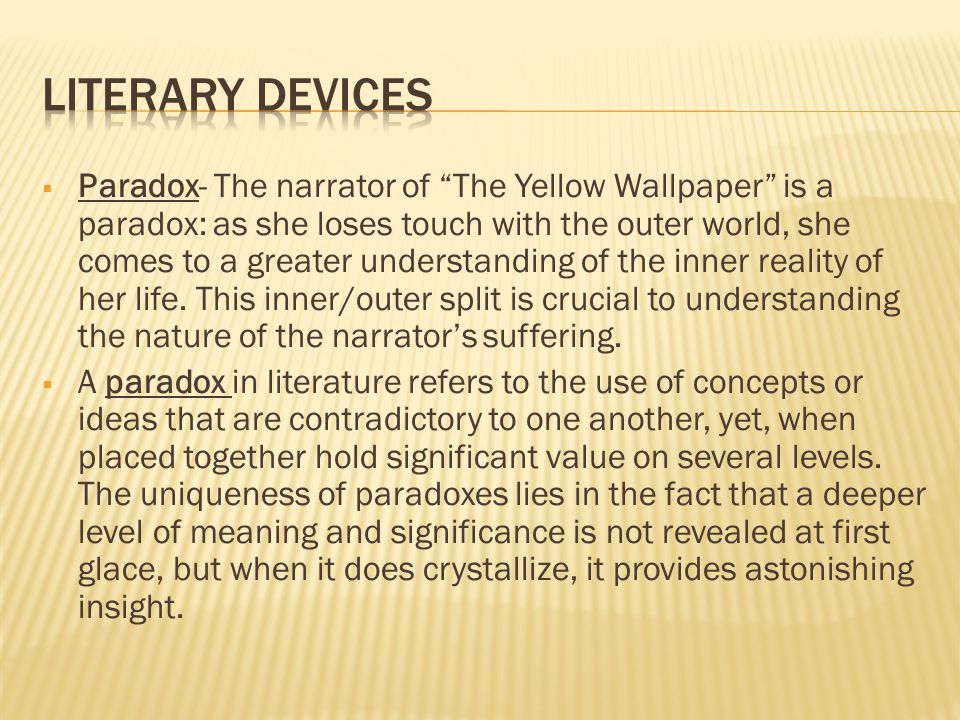 The Yellow Wallpaper Literary Devices  LitCharts
