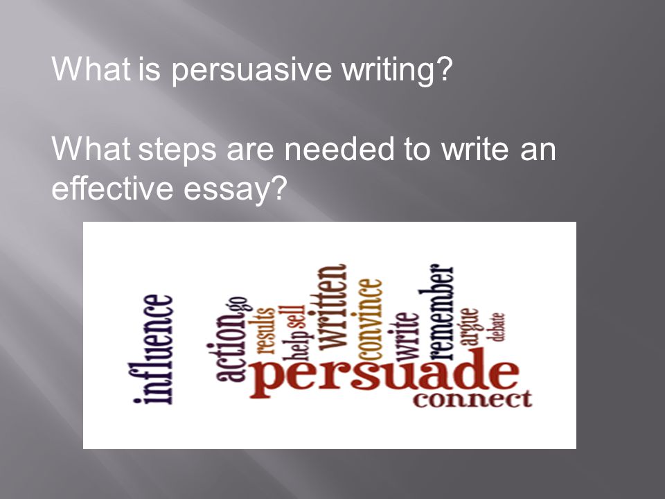 What is persuasive writing