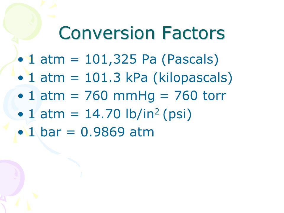 mmhg to atm conversion factor