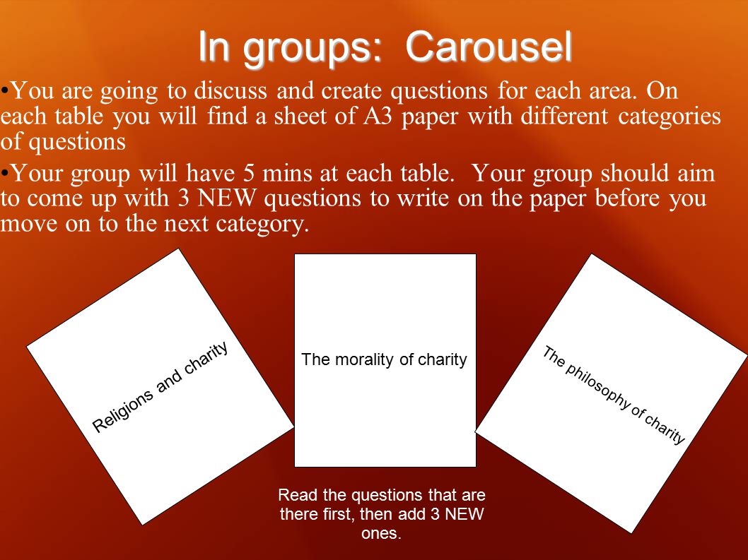In groups: Carousel
