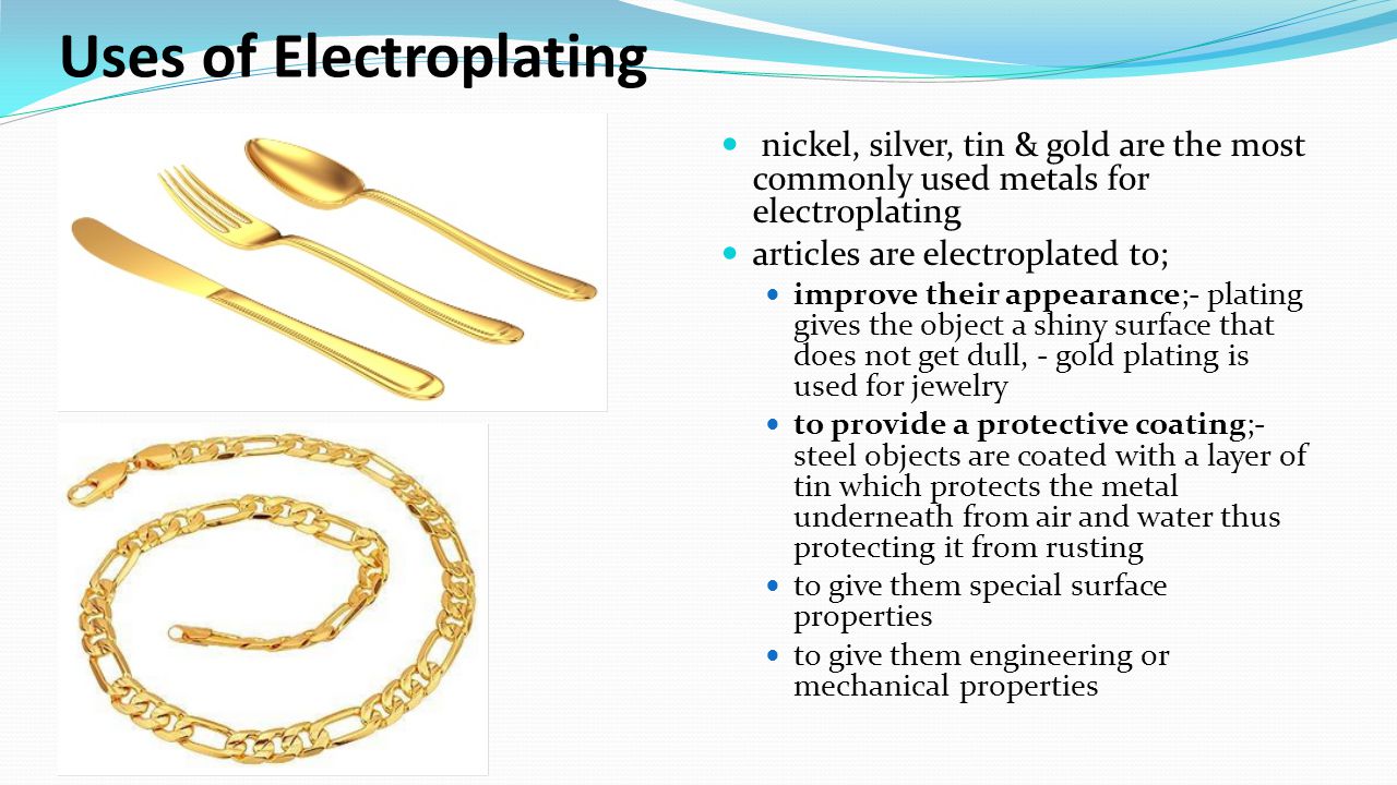 various uses of electroplating