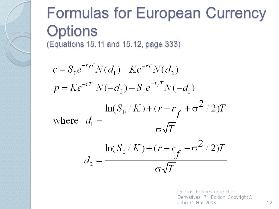 Options On Stock Indices And Currencies Ppt Video Online Download - 