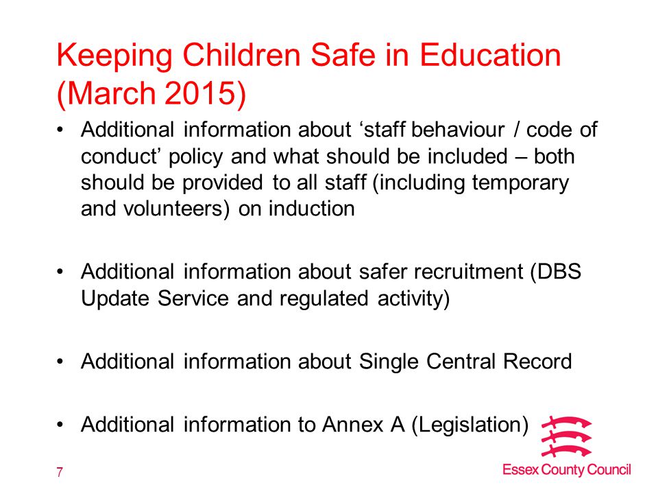 Keeping Children Safe in Education (March 2015)