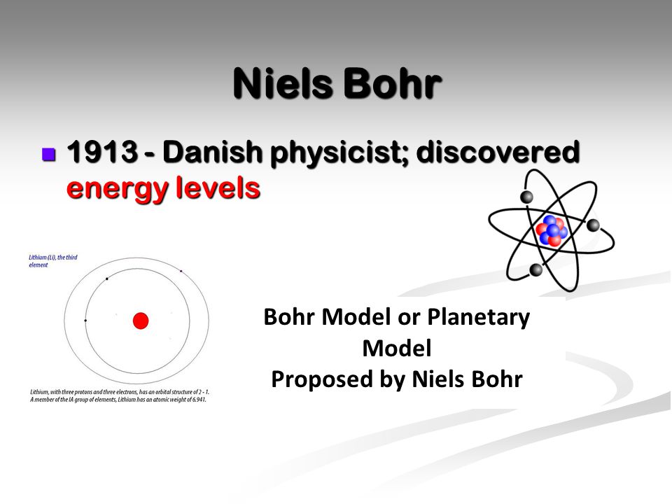Bohr Model or Planetary Model