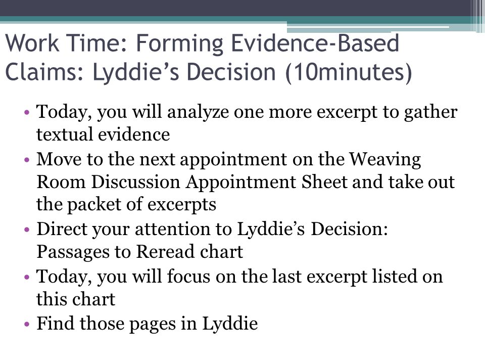 why should lyddie sign the petition