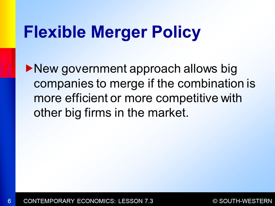 Flexible Merger Policy