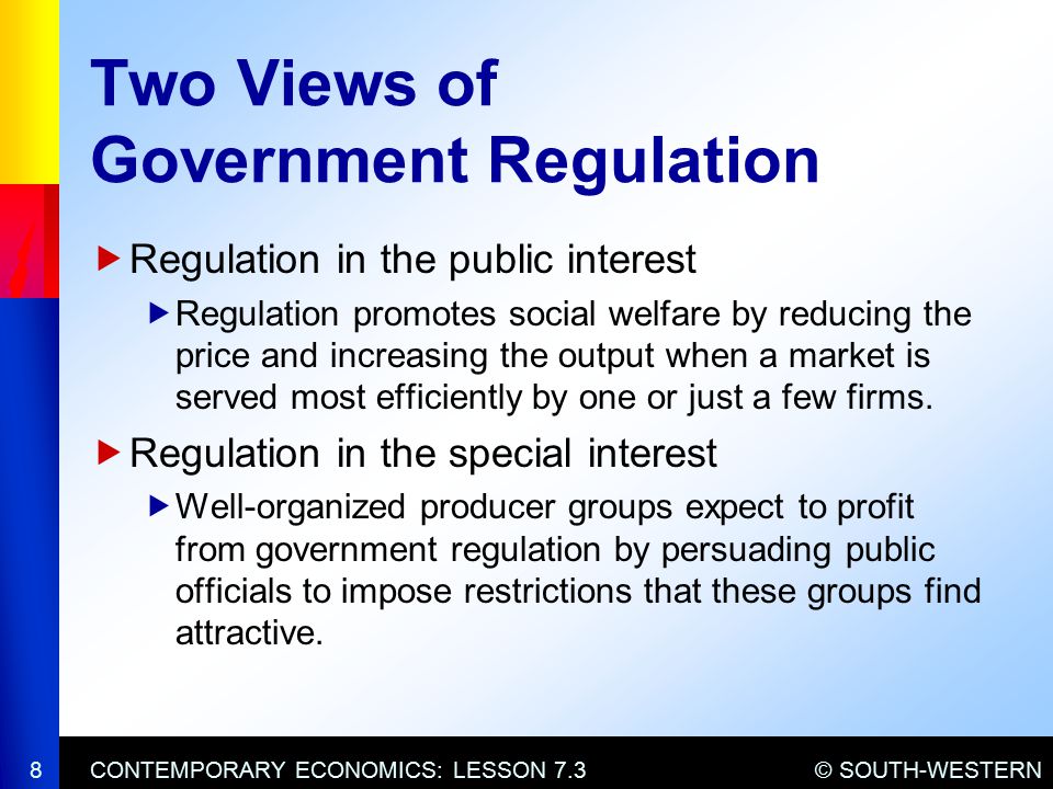 Two Views of Government Regulation