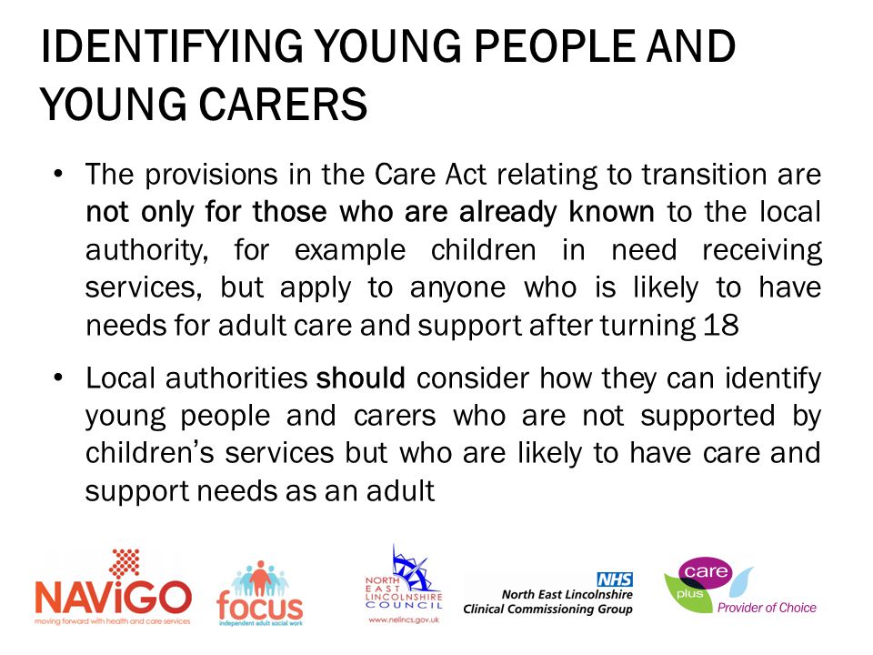 IDENTIFYING YOUNG PEOPLE AND YOUNG CARERS