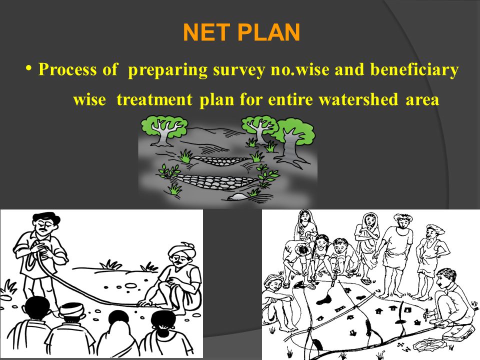 NET PLAN Process of preparing survey no.wise and beneficiary wise treatment plan for entire watershed area.