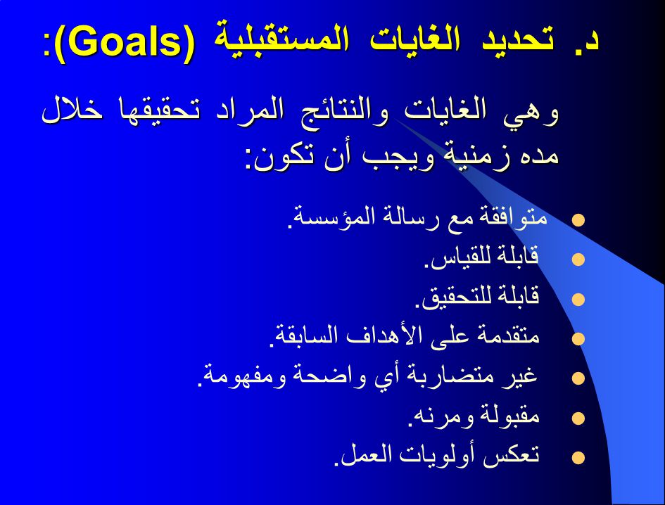 التخطيط الإستراتيجي مفهومه وإطاره الإرشادي ومراحله المختلفة Ppt Download