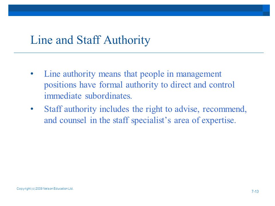 Line and Staff Authority
