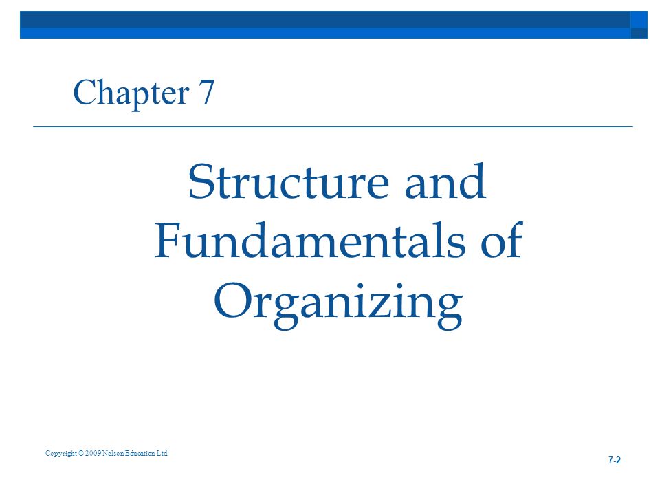 Structure and Fundamentals of Organizing