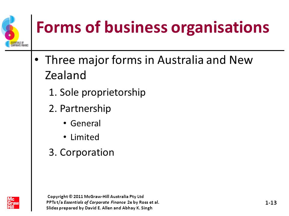 Forms of business organisations