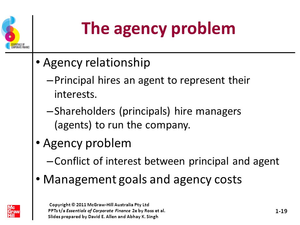 The agency problem Agency relationship Agency problem