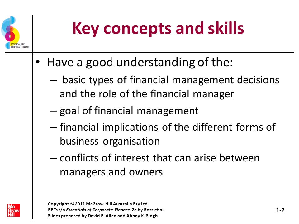 Key concepts and skills