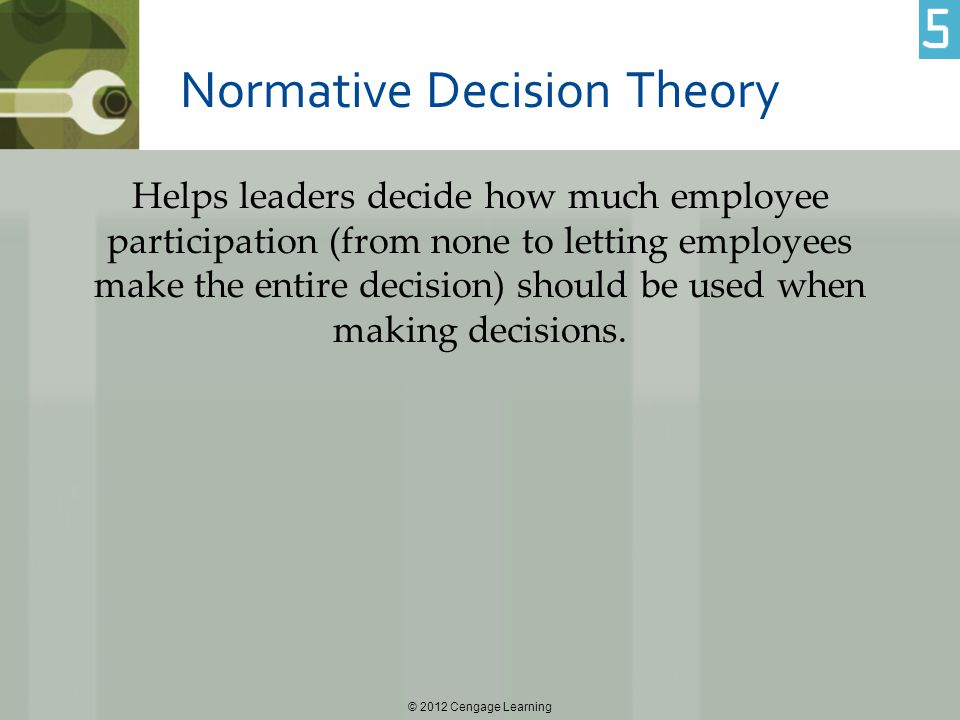 Normative Decision Theory