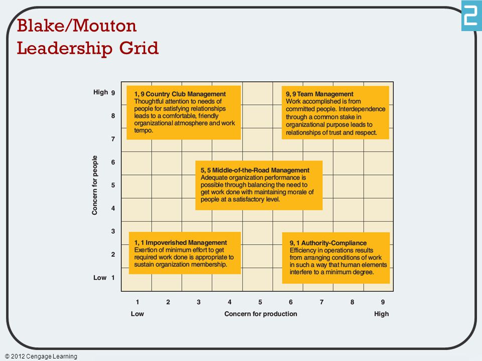 Blake/Mouton Leadership Grid