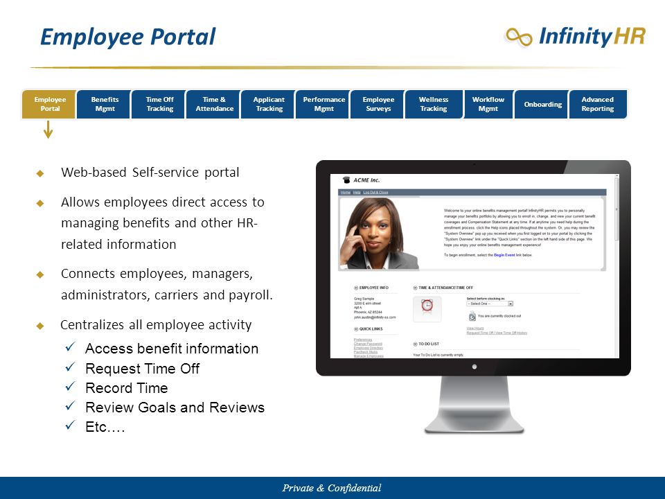 Employee Portal Web-based Self-service portal.