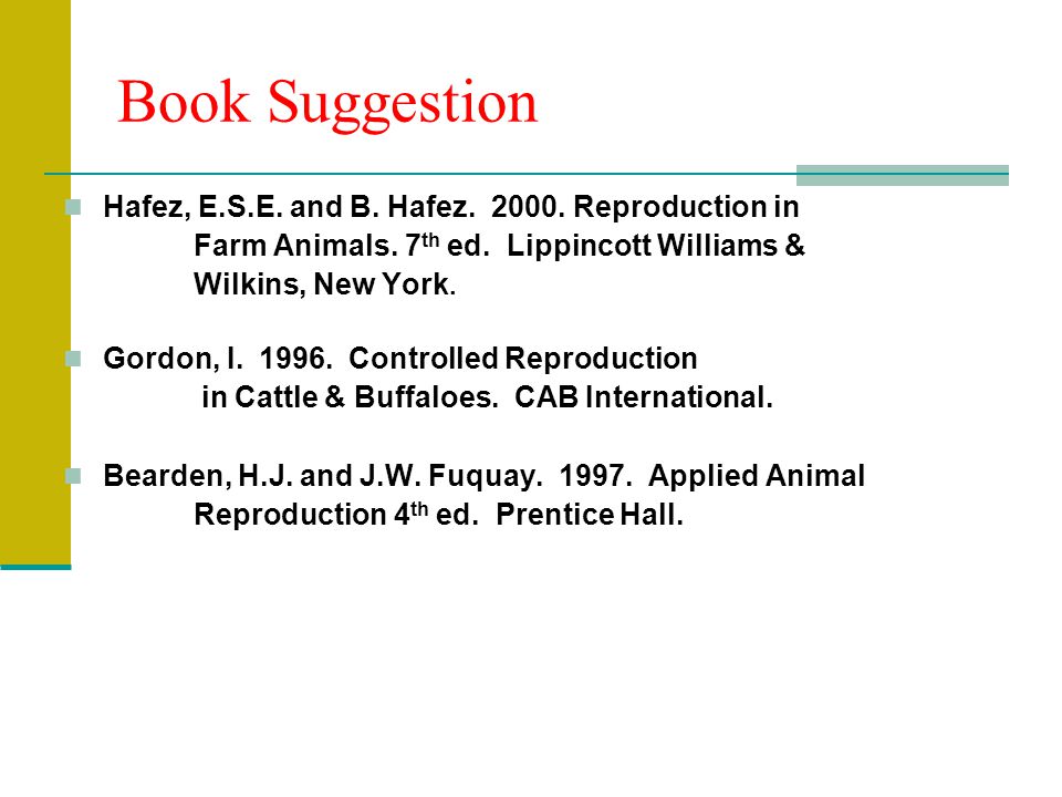 Reproductive Physiology of Beef and Cattle - ppt video online download