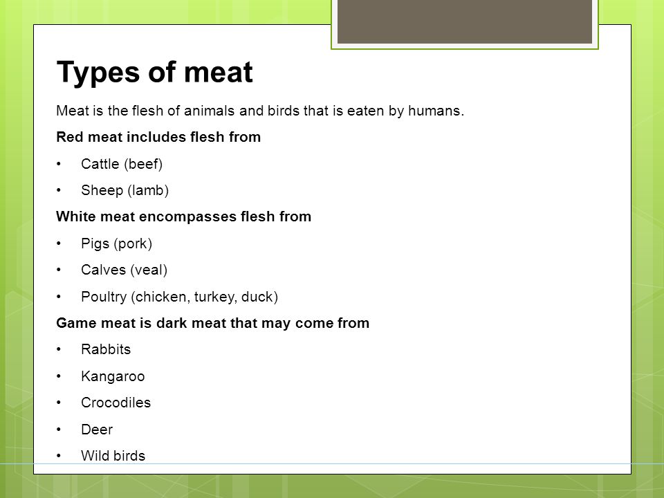 Meat. - ppt video online download