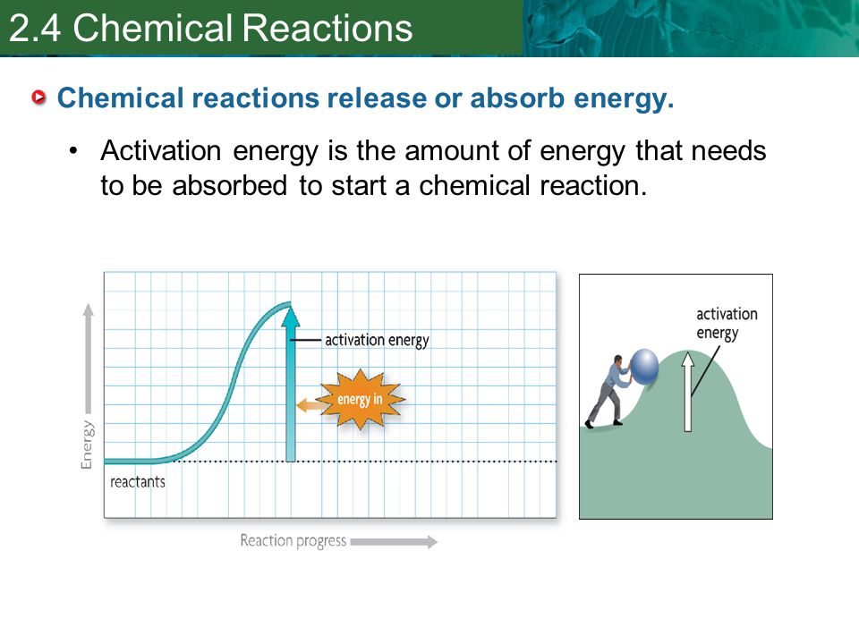 Chemical reactions release or absorb energy.