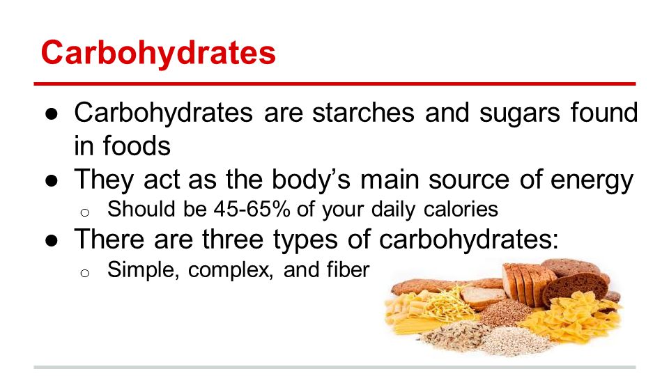 Simple vs. Complex Carbohydrates