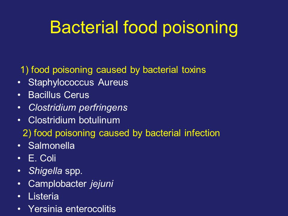food poisoning caused by bacterial)
