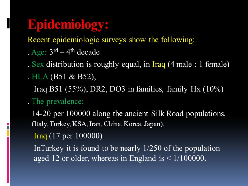 Epidemiology: