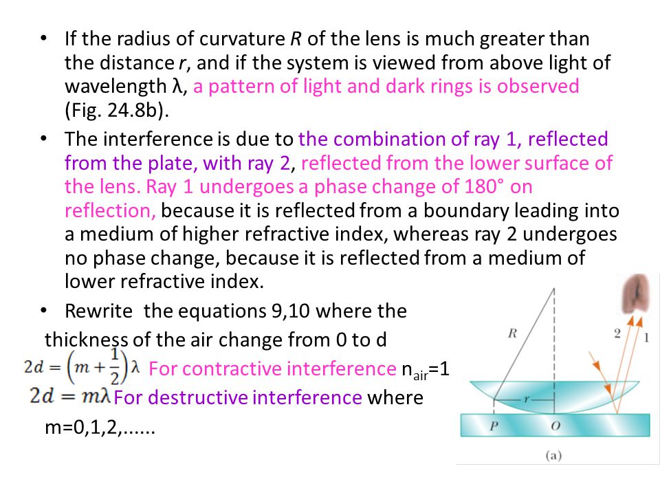 In Newton's ring experiment, why is the glass plate inclined to 45 degrees?  - Quora