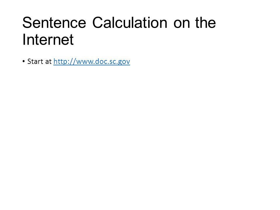 Sentence Calculation on the Internet
