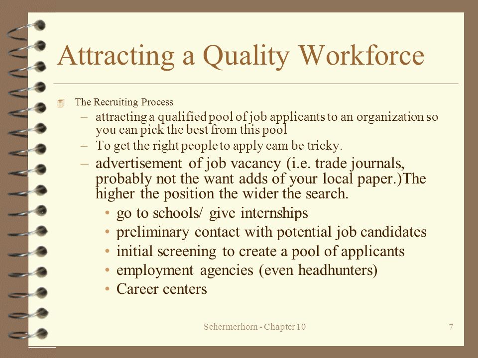 Attracting a Quality Workforce