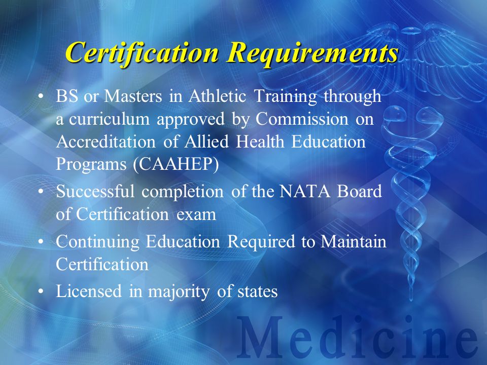 Certification Requirements
