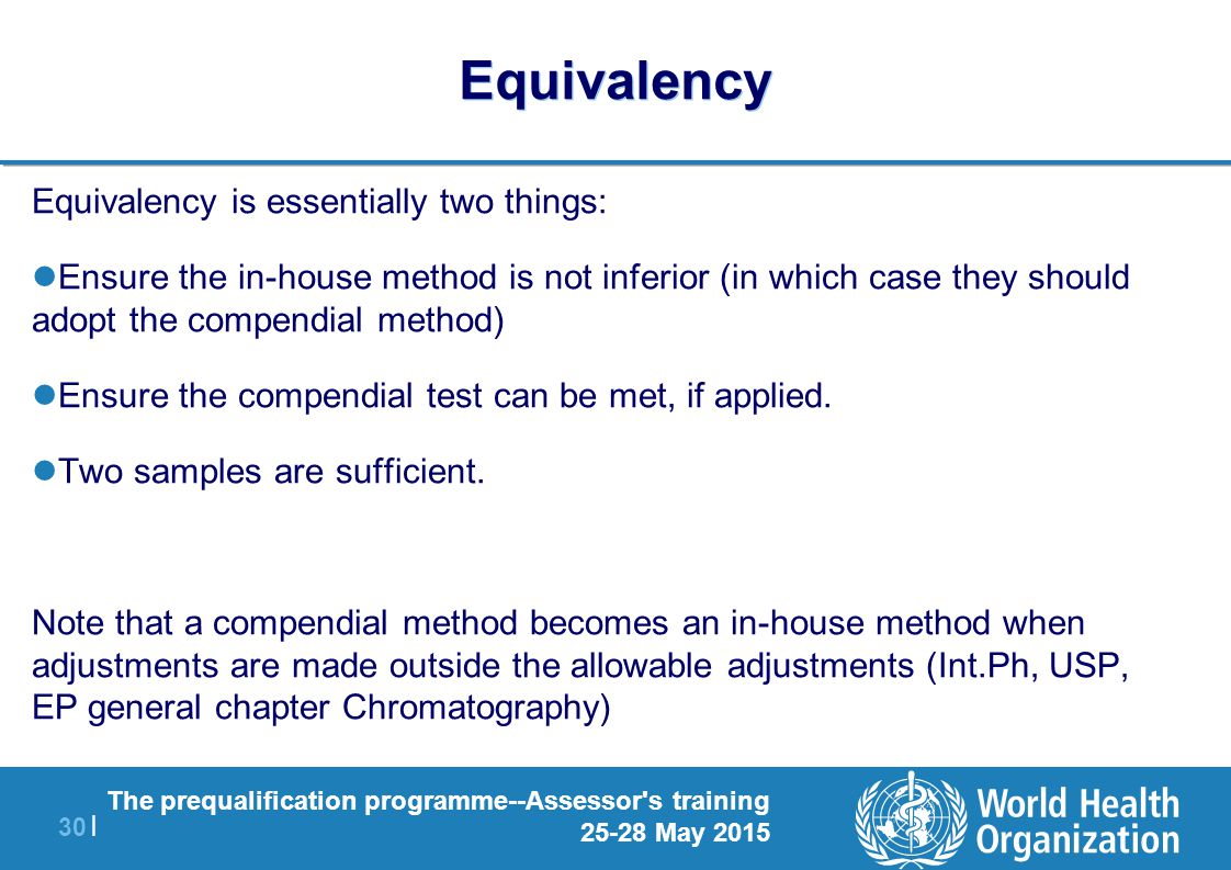 Method Equivalency Usp Chapter