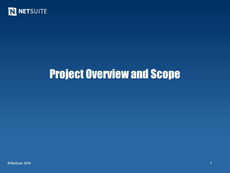 Project Overview and Scope