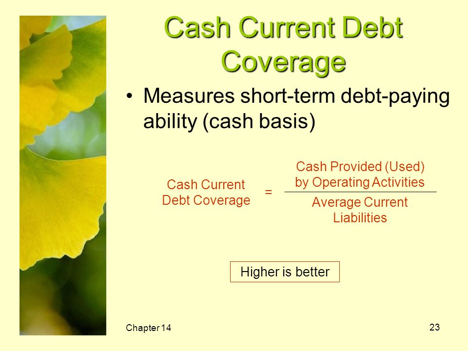 Cash Current Debt Coverage