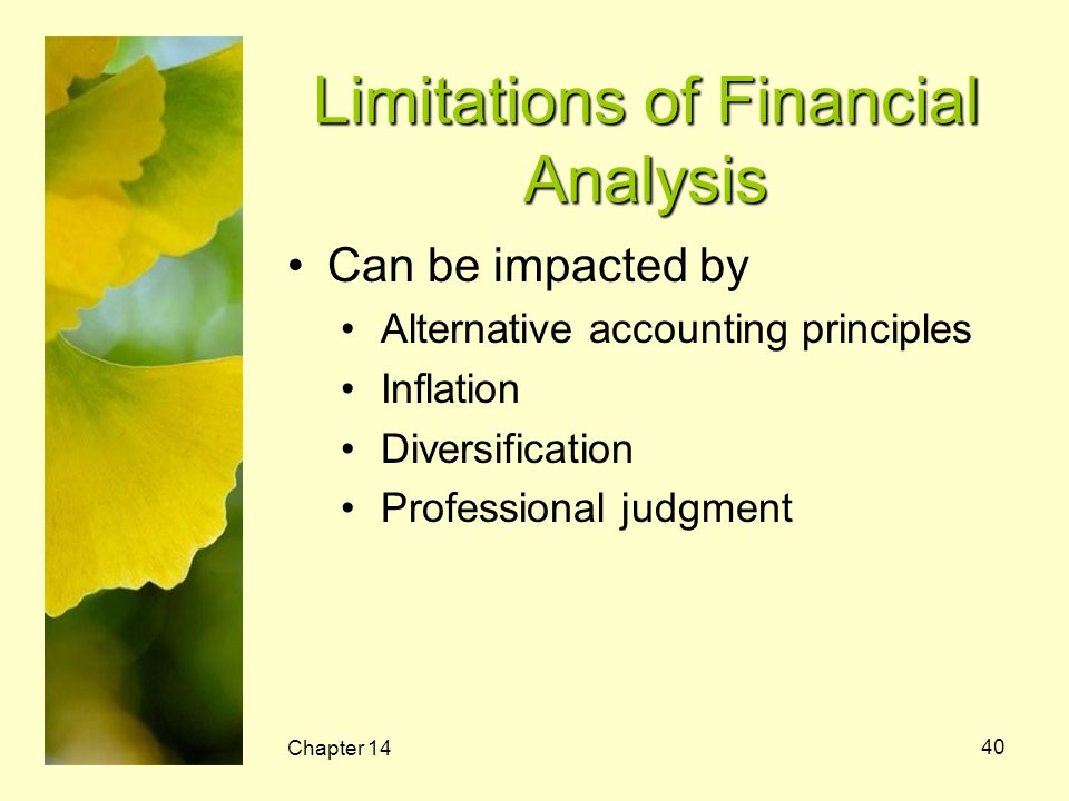 Limitations of Financial Analysis