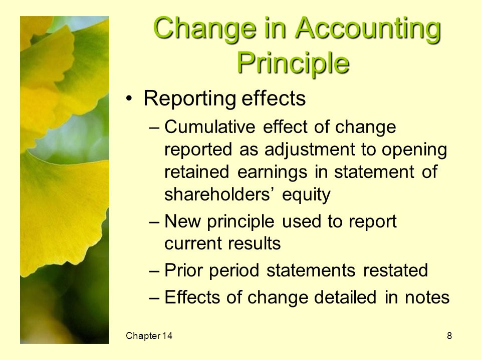 Change in Accounting Principle
