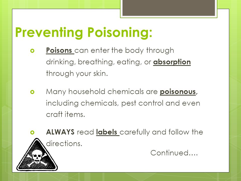 Preventing Poisoning:
