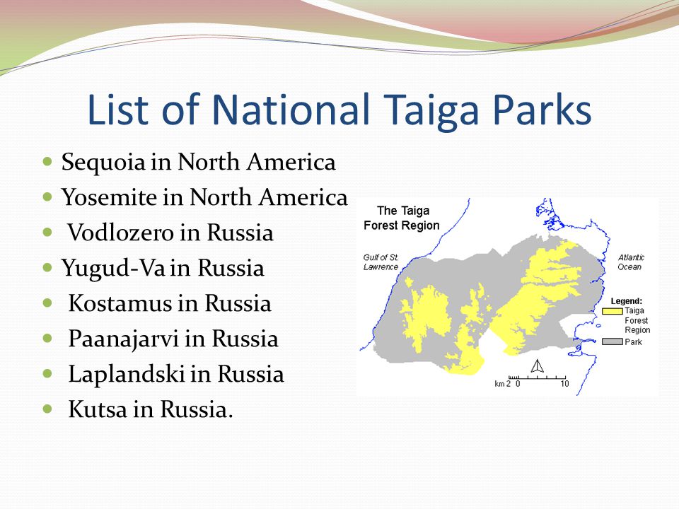 List of National Taiga Parks