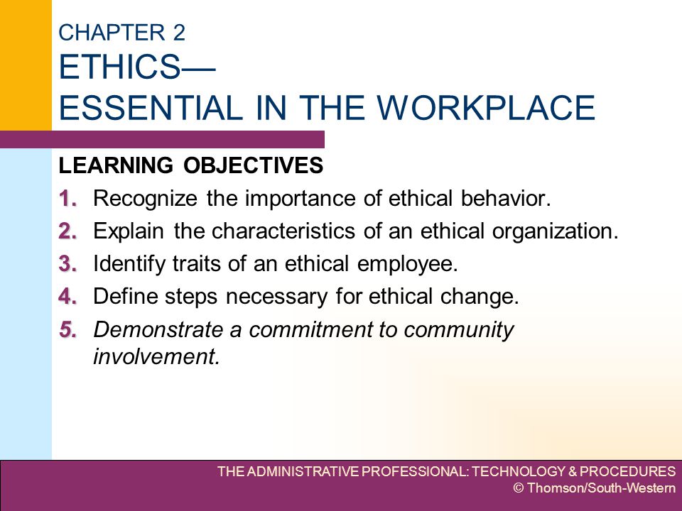 Ethics Essential In The Workplace Ppt Video Online Download