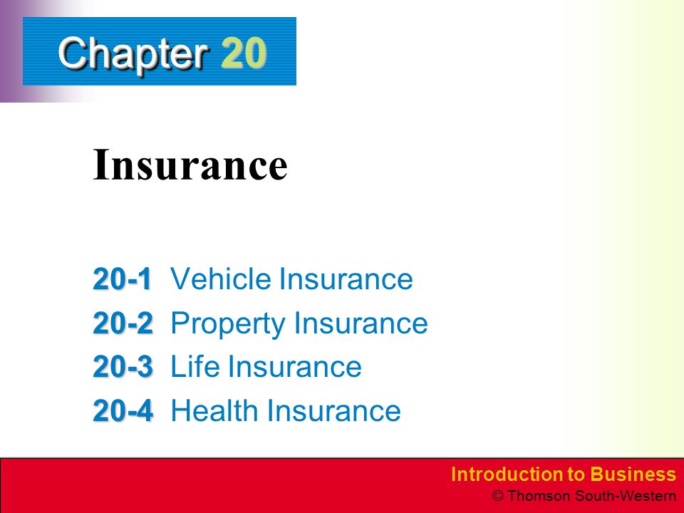 Insurance Vehicle Insurance 20-2 Property Insurance