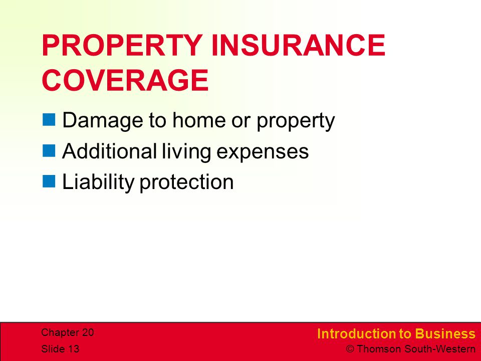 PROPERTY INSURANCE COVERAGE