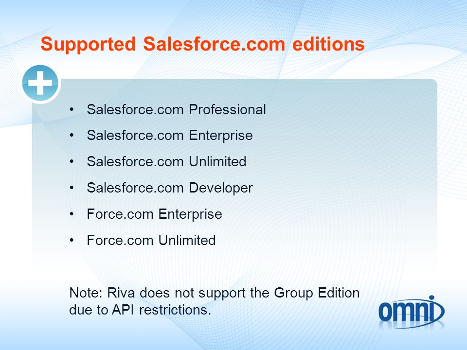 Supported Salesforce.com editions